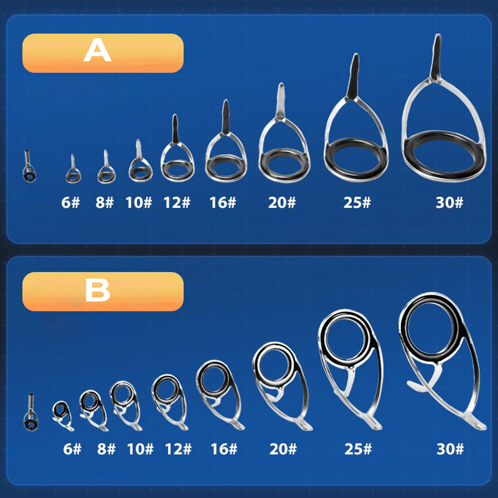 Fishing Rod Tip Replacement - 9 Pcs 낚싯대 가이드 세라믹 링