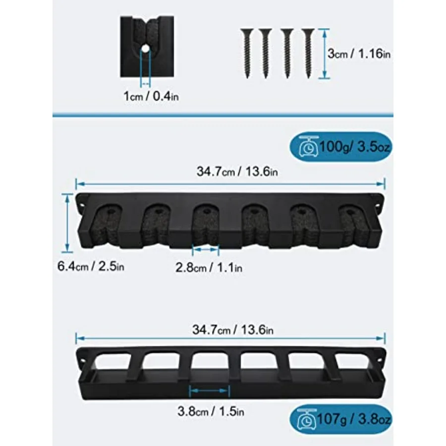 수평 낚싯대 거치대 벽걸이형 낚싯대 홀더 (차고 및 보 - Fishing Rod Boat 리뷰 및 가격