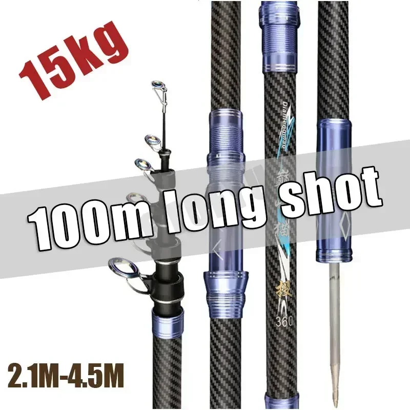 최고의 텔레스코픽 휴대용 로터리 낚싯대 2.4M,2.7 - Fishing Rod Surf 리뷰 및 가격