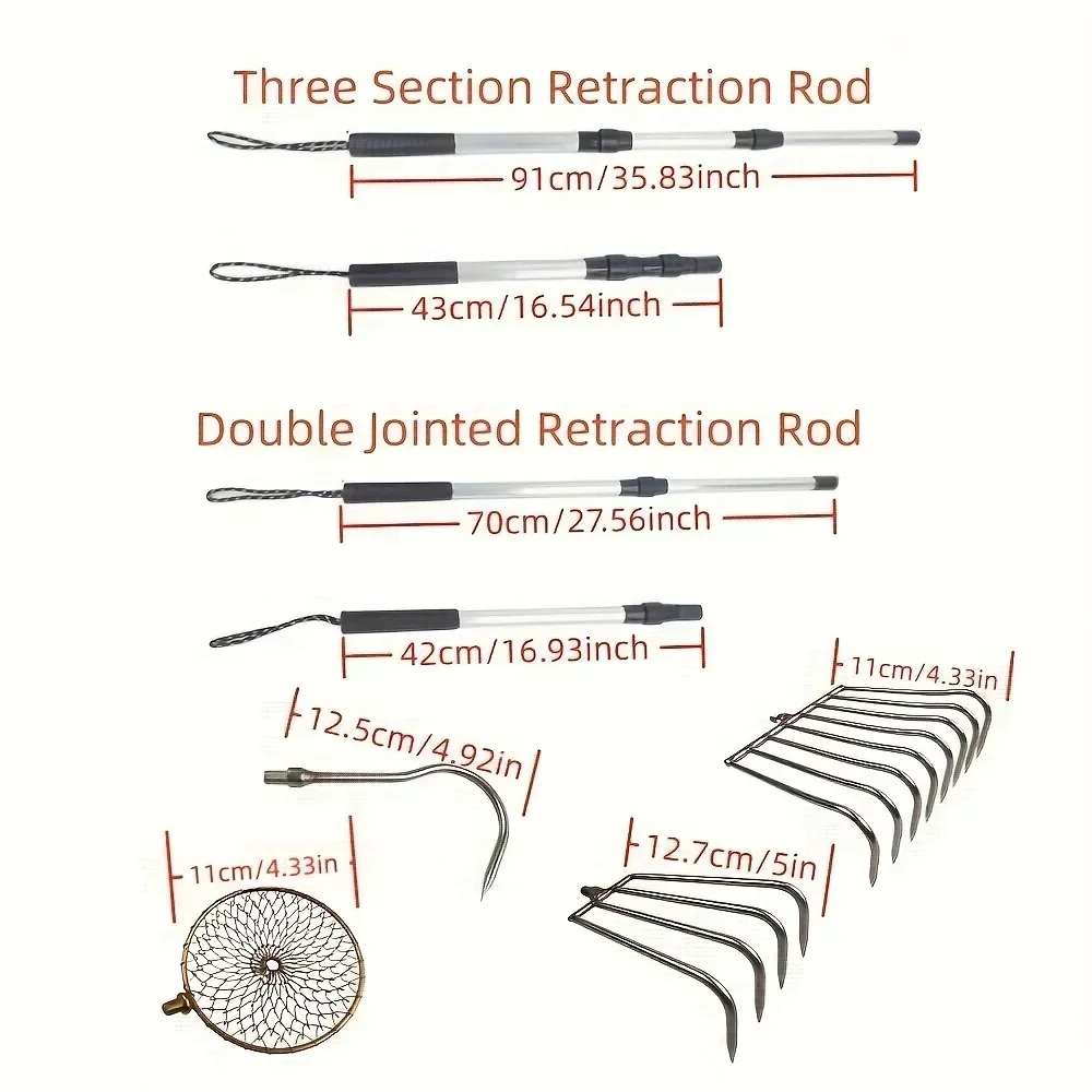 1pc JOOYOO 개폐식 써레 스페이드 후크, 아이스 - Fishing Rod Telescopic 리뷰 및 가격