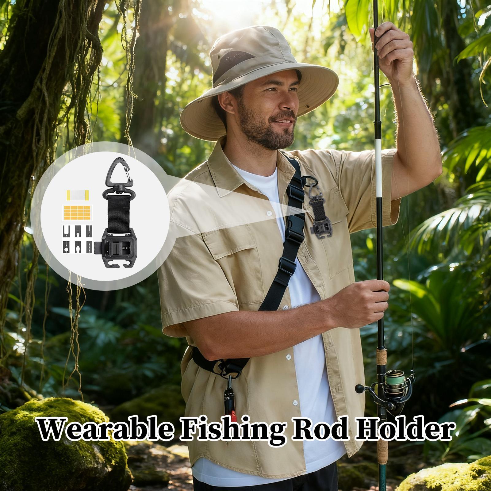 웨어러블 낚싯대 클립 홀더 휴대용 낚싯대 조절 가능한  - Fishing Rod Travel 리뷰 및 가격