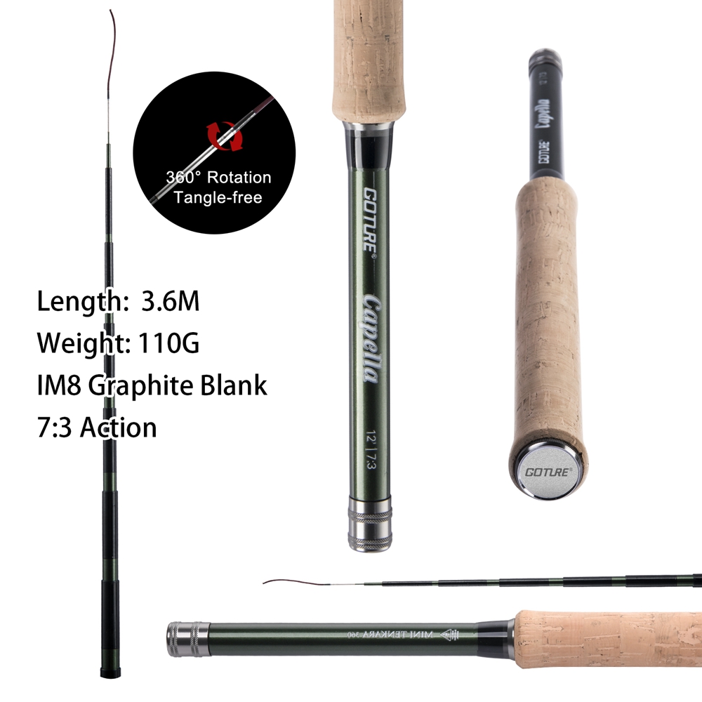 Goture Tenkara 플라이 낚시대 콤보 3.6m - Fishing Rod Combo 리뷰 및 가격