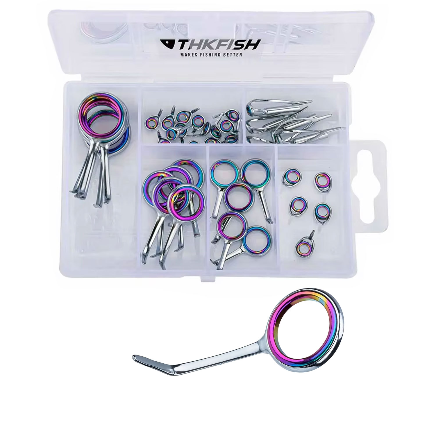 다채로운 낚싯대 가이드 링 키트, 스테인레스 스틸 낚싯 - Fishing Rod Tip Replacement 리뷰 및 가격
