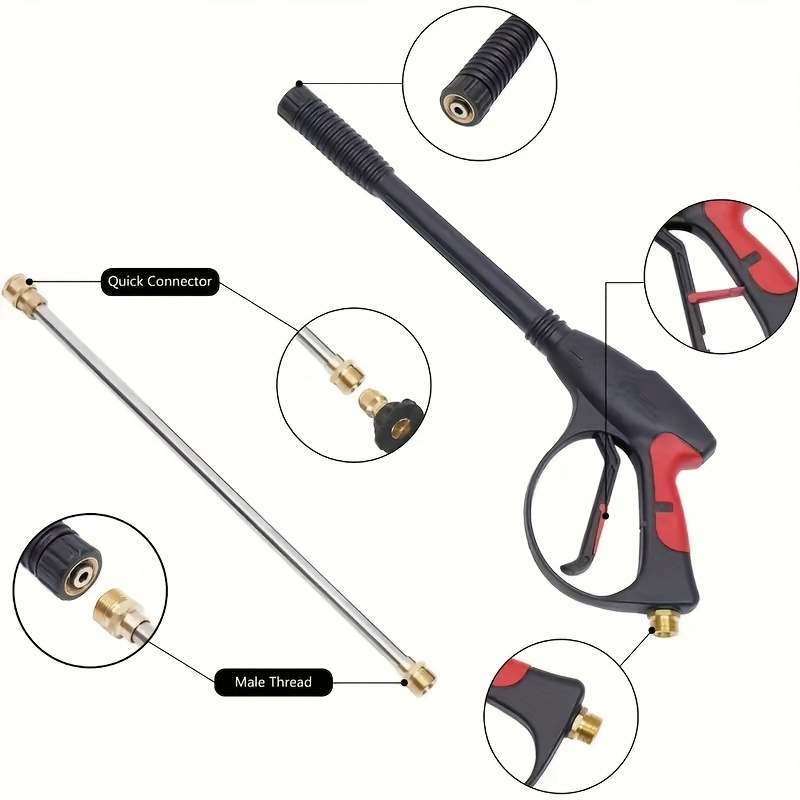 휴대용 고압 세차건, 조절 가능한 연장봉 포함, 가정용 - Fishing Rod Travel 리뷰 및 가격